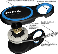 Retractable Dog Leash, 26ft Dog Leash for Small Medium Large Dogs Up to 110lbs, 360° Tangle-Free - 16 ft / Black Blue - image 3