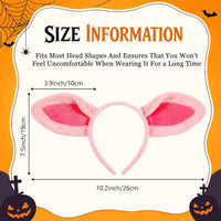 WILLBOND 3-pack plush cow ears headbands with horns for costumes - view 14