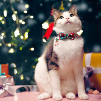LLHK 4 Pack Halloween Cat Collar with Bow Tie and Bell - Christmas - image 2