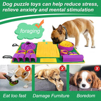 Vivifying Snuffle Mat for Dogs - Yellow Purple Green - image 3
