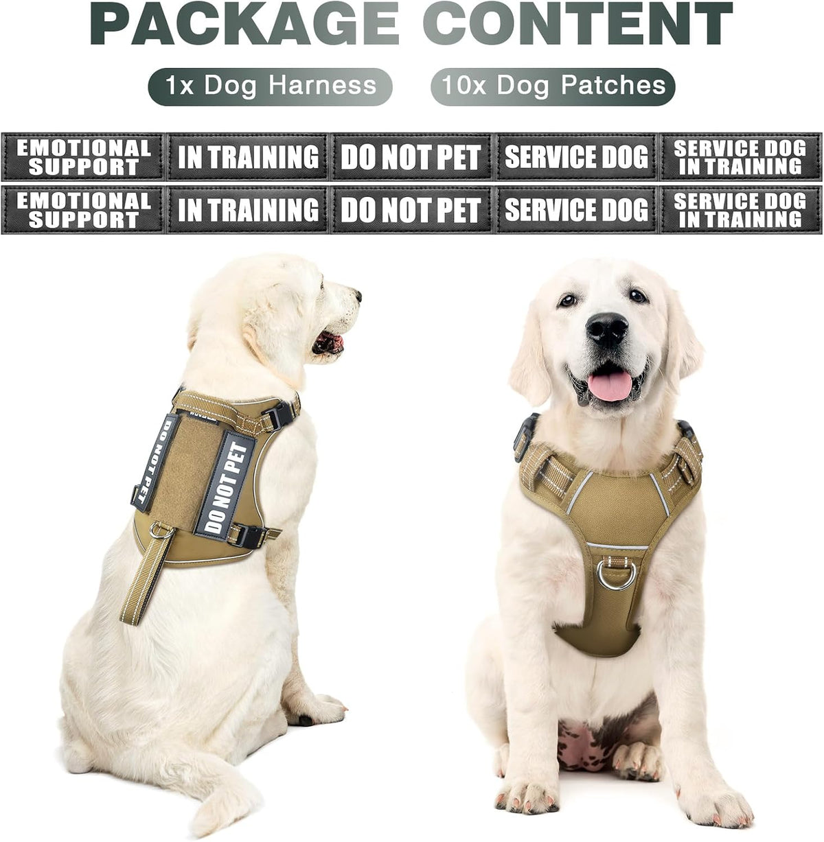 WINSEE Tactical Dog Harness - Large / Brown - image 2
