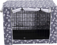 Pethiy Dog Crate Cover Durable Polyester Pet Kennel Cover Universal - 42.0"L x 27.0"W x 30.0"H / Sky Gray - image 3