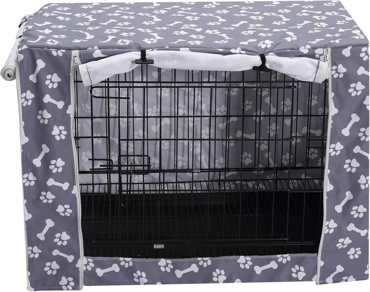 Pethiy Dog Crate Cover Durable Polyester Pet Kennel Cover Universal - 42.0"L x 27.0"W x 30.0"H / Sky Gray - image 3