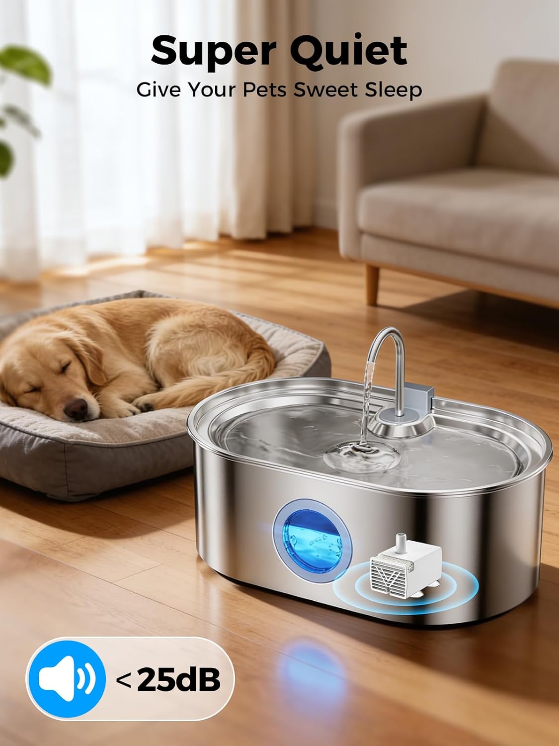 4.2Gal Extra Large Dog Water Fountain - Water Pump - image 2