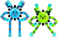 Transformable Fidget Spinner Toys for Kids and Adults - 1 Blue+1 Green