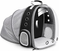 Expandable Cat Carrier Backpack with Bubble Window - Black
