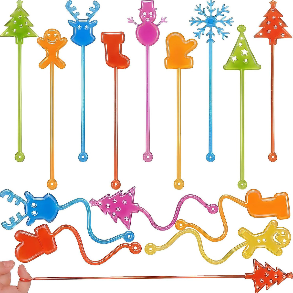 36 Pack Halloween Sticky Hands Toys Spider Web Cat Bat Pumpkin Candy - Christmas Sticky Hand 24