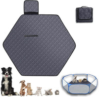 Octagon Dog Playpen Mat Washable Leakproof Pet Liner, 29' - Dark Grey / Hexagon-47'