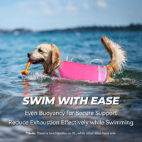 VIVAGLORY Dog Life Vest Neoprene Dog Swim Vest, M - Wind Pink / M: 22-26in (Ribcage Girth) - image 3