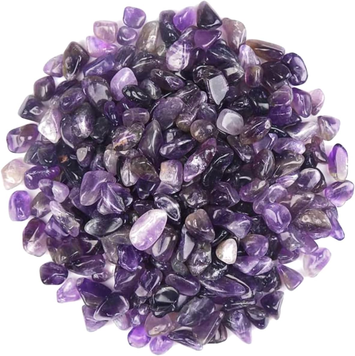 WAYBER 1 lb bag of natural purple amethyst quartz crystal stones for aquariums