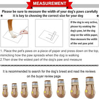 QUMY Dog Shoes for Large Dogs, Medium Dog Boots & Paw Protectors for Winter Snowy Day, Summer Hot Pavement, Waterproof in Rainy Weather, Outdoor Walking, Indoor Hardfloors Anti Slip Sole Khaki 4