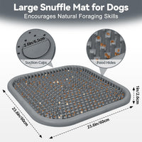 Silicone Snuffle Mat for Dogs 23.6"x 15.7" Large Slow Feeder Mat - Grey:23.6"x23.6" - image 2