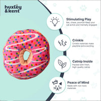Huxley & Kent Plush Cat Toy - Strawberry Donut - image 4
