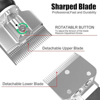 Horse Clippers,600W Professional Electric Horse Grooming Kit, Shaving Equine Clippers for Horses Goat Cattle Large Thick Coat Animals,6 Speeds Heavy Duty Farm Livestock Haircut Trimmer