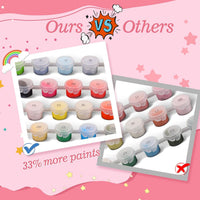 Jovial & Joyful kids paint by number kit with three framed animal canvases and paint pots - view 11