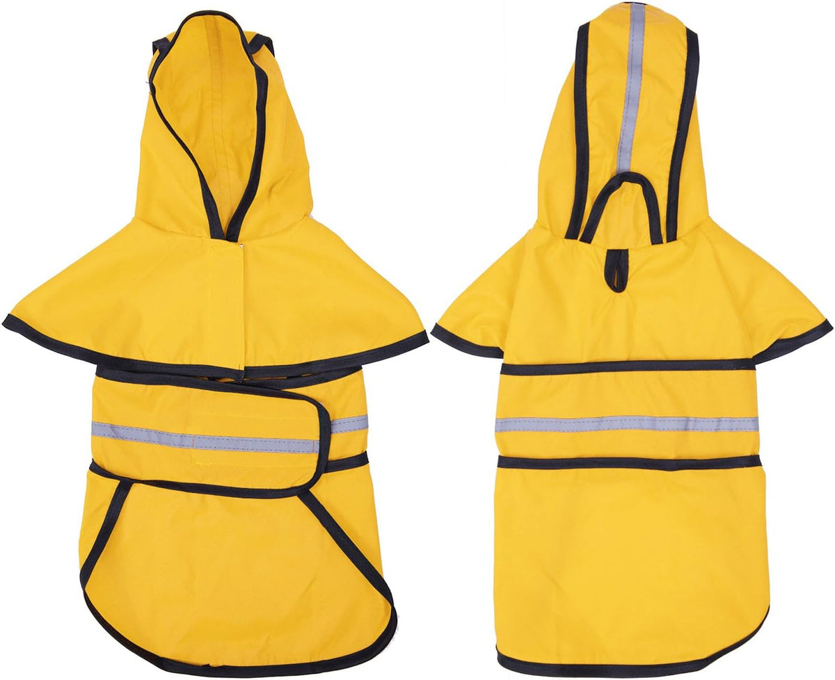 HDE Dog Raincoat with Hood & Leash Hole S-XL Dog Rain Jacket Ducks L – Essentials for Dogs - X-Large / Yellow - image 3