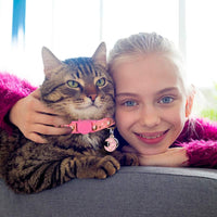 Baeuppit 2Pcs Breakaway Cats Collars Cat Collars for Boy & Girl Cats - 7.0-10.7'' / Pink+Purple - image 4