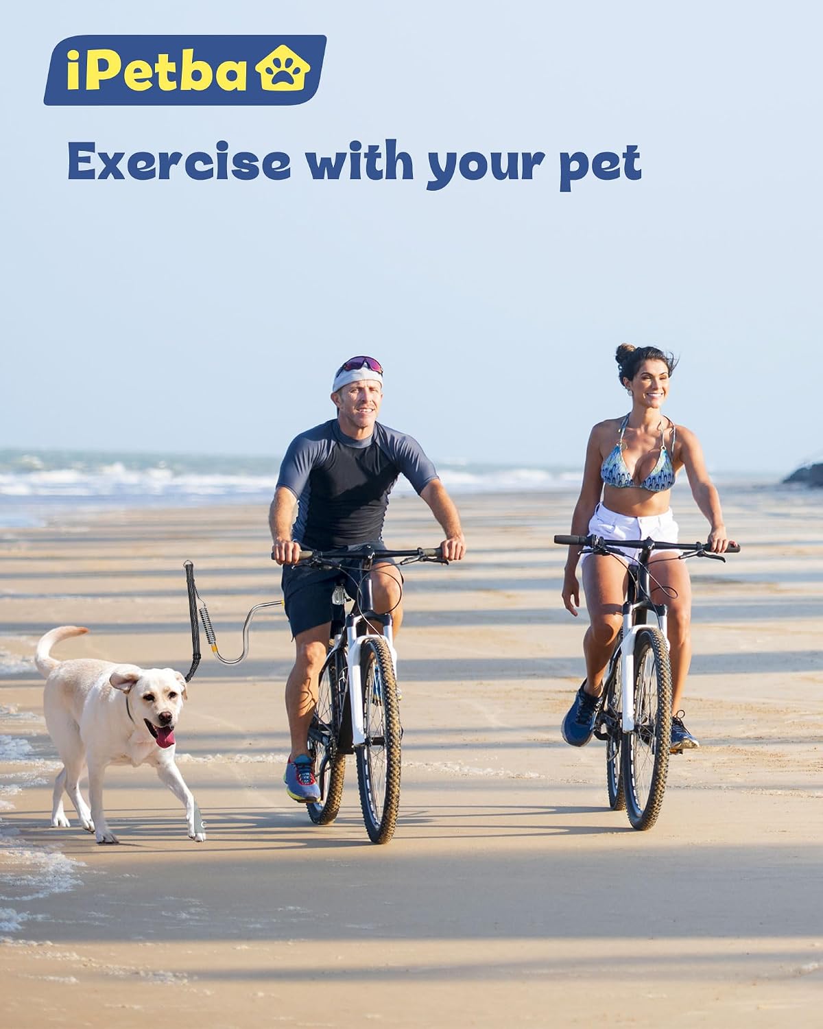 Dog Bike Leash Attachment for Medium & Large Dogs, Silver – Essentials for Dogs - image 2