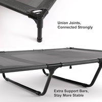 petizer 48" Elevated Dog Bed for Extra Large Dogs, Outdoor Dog Cot Waterproof, XXL Dog Bed with Supporting Bars - Up to 200 LBs, Washable Breathable Raised Cooling Pet Bed, Indestructible, X-Large