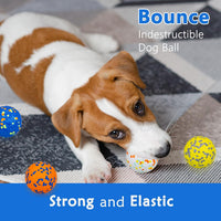 Dog Balls, Indestructible Dog Tennis Balls for Aggressive Chewers – Essentials for Dogs - White & Orange (2-Pack) / Small (2.5" diameter) - image 4