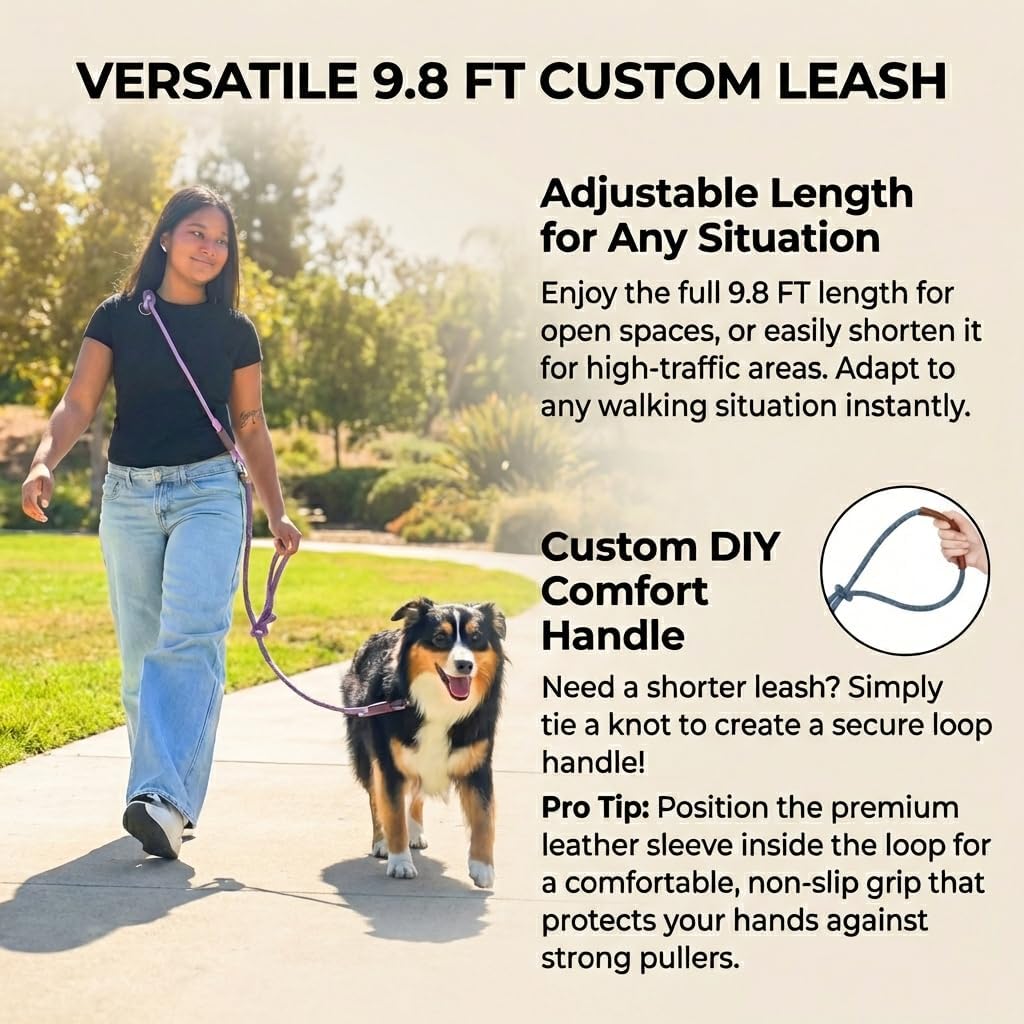 Hands Free Multifunctional Dog Leash for 1 or 2 Dogs - Tapestry Blue - image 4