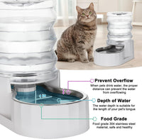 RIZZARI 8L Elevated Dog Water Dispenser: Gravity Waterer for Large - White / 4L without Filter - image 4