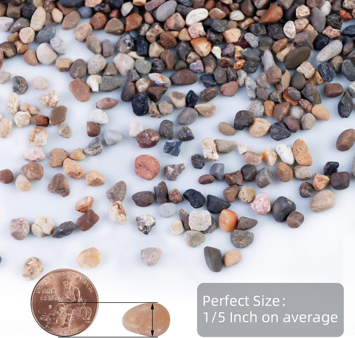 Silica Gravel, Multi-Purpose Mixed Silica Sand for Fire Pits - 5LB / Natural Colorful - image 2