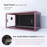 120 Gallon Reptile Tank, Stackable 4x2x2 Reptile Enclosure – Essentials for Reptiles And Amphibians - Bloom Pink / 50 Gallon - image 4