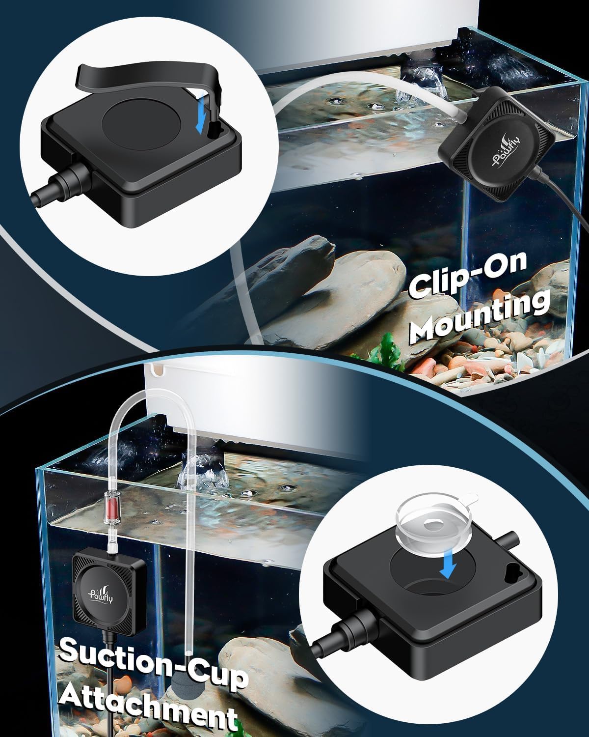 Pawfly Mini Aquarium Air Pump - Air Pump Set + Filter - image 4