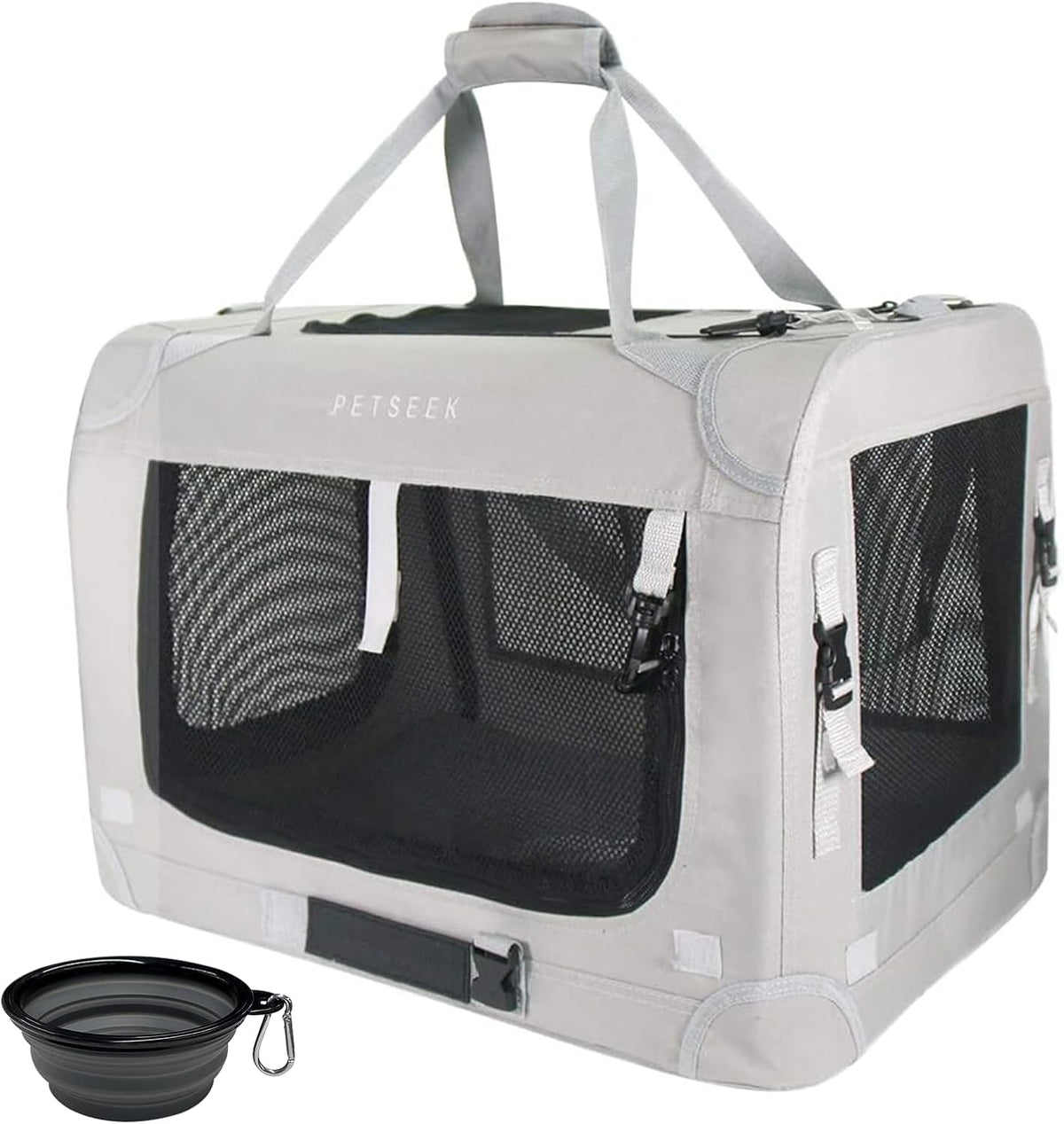Extra Large Cat Carrier Soft Sided - Grey / without curtain