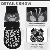 KOOLTAIL Dog Socks for Hot/Cold Pavement to Prevent Licking Paws Scratching,Anti Slip Pet Boots&Paw Protector for Hardwood Floors,Traction Control Grip Booties for Small Medium Large Senior Dogs S