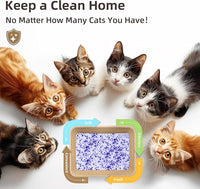 LaSyL Premium Crystal Cat Litter - 8.6 lb, Two Months Lasting - Superior Odor Control & Absorption, Non-Clumping, Low Tracking Silica Gel Safe for Pet, White & Blue (2 Bags of 4.3 lb)