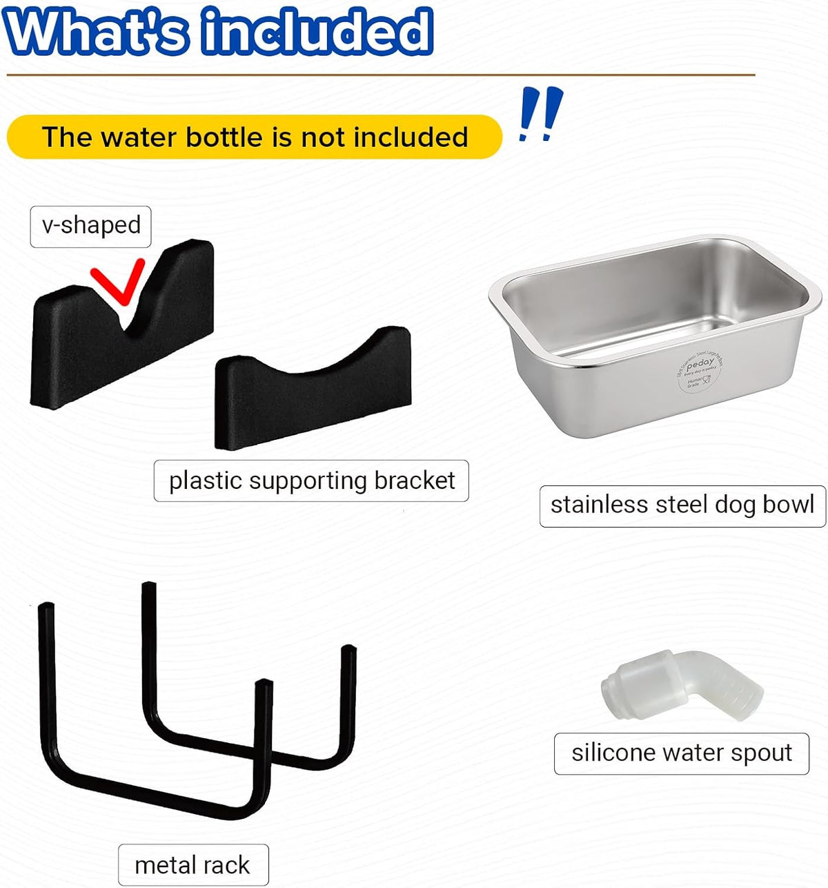 PEDAY Automatic Dog Waterer for X-Large Dogs – Essentials for Dogs - 1.2 gallon - image 2