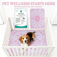 Homimp washable reusable dog pee pad with vintage floral pattern and non-slip backing - view 4