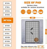 LOOBANI Washable Pee Pads for Dogs, Fast Absorption Reusable Puppy Pads, Waterproof Whelping Mats, Non Slip Training Pet Playpen Mat for Floor, Dog Crate, Grey 2 Pack 36 x 41 in