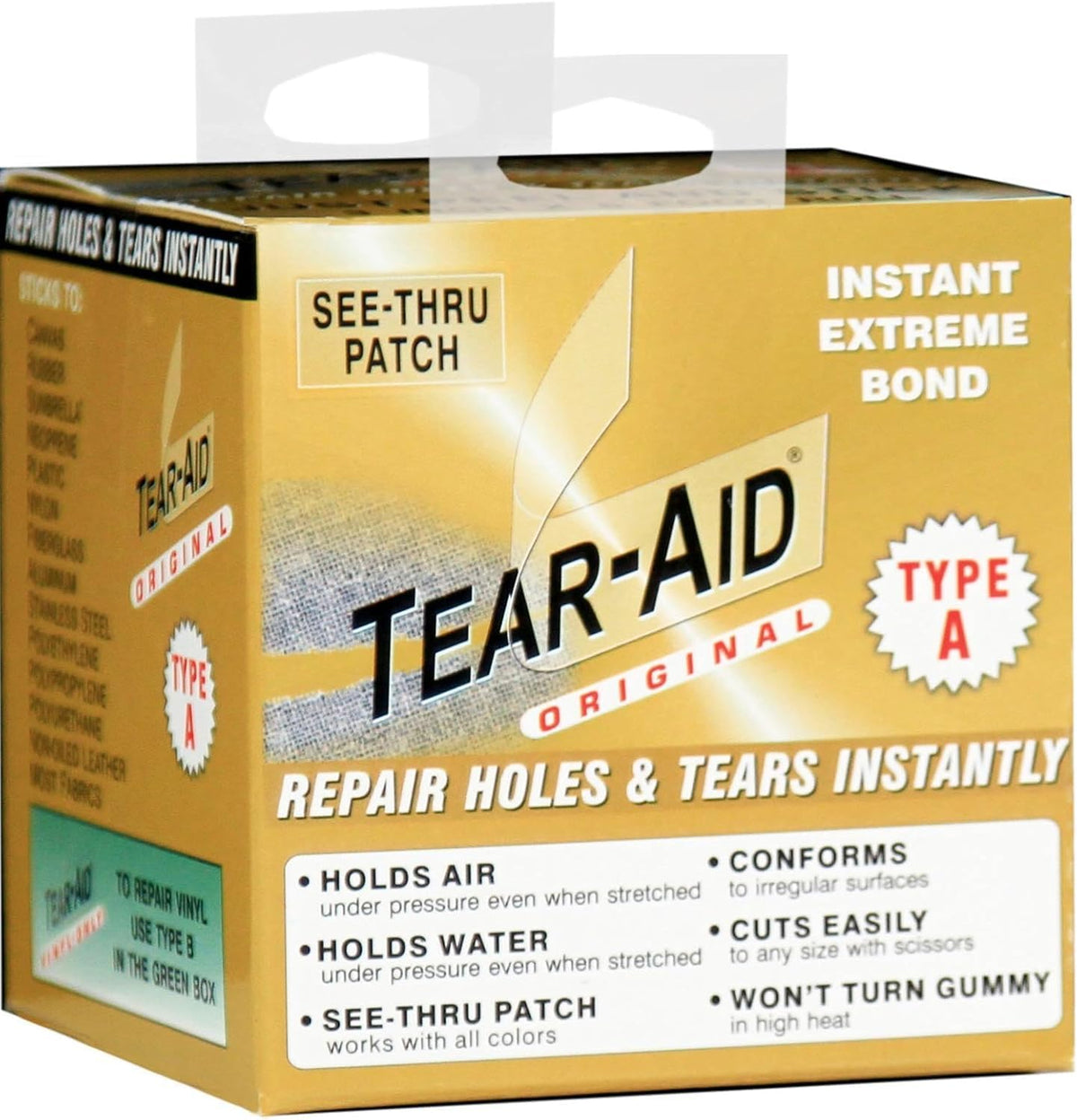 Tear-Aid Fabric Repair Kit, Type A Clear Patch for Canvas - Clear - image 3
