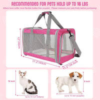 Pet Carrier for Large Cats Up to 20 Lbs - Pink - image 2