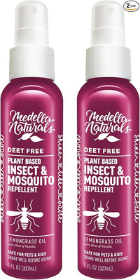 Shine Like Sable Deet-Free Insect & Mosquito Repellent 2 Pack 8oz – Kid & Pet-Safe, Pleasant Insect Repellent w/Lemongrass Oil - Insect Repellent Against Mosquitoes, Gnats, Black Flies, & No-See-ums