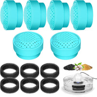Upgrade 2.2L/78oz Ceramic Pet Fountain - Glass filter-6+6 sets