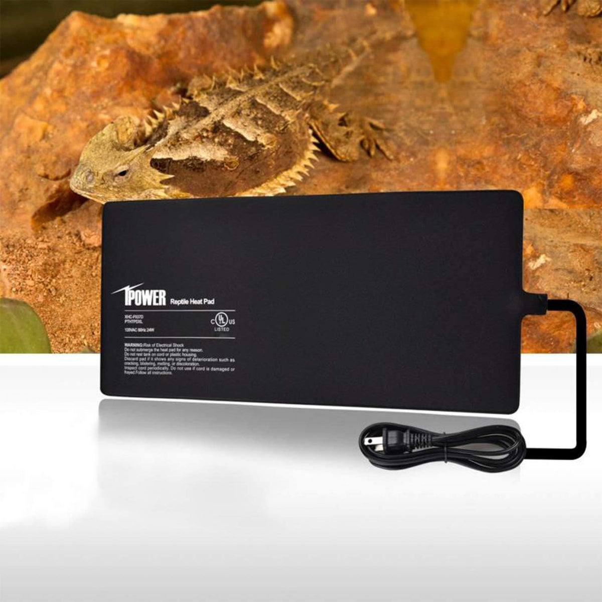 iPower 8 by 12-Inch Reptile Heat Mat Under Tank Heater Terrarium - 1 Pack / 8 X 12 Inch - image 2