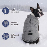 Spark Paws Dog Winter Coat Jacket - Grey / Medium - image 3