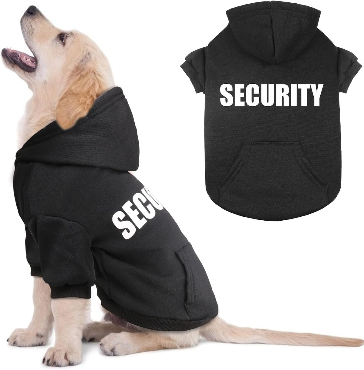 Dog Sweaters for Large Dogs Security Dog Hoodie Soft Brushed Fleece - Small