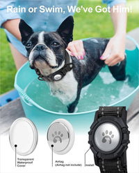 TagME Airtag Dog Collar,Waterproof Reflective Pet Collar with Airtag Holder,Soft Padded and Double D-Rings for Small Dogs,Black