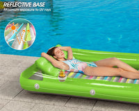 Inflatable Tanning Pool Lounger Float - Lime Green / Large - image 3