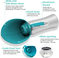 LumoLeaf Portable Dog Water Bottle 27 OZ - Blue - image 4