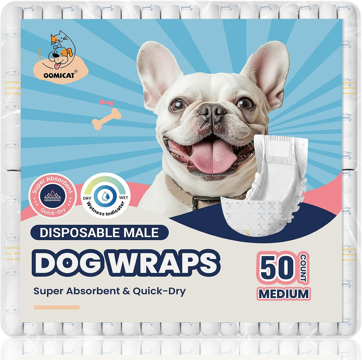 Dog Diapers Male, X-Small 50 Ct - Medium: 50Ct