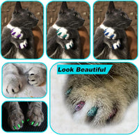 VICTHY 160pcs Cat Nail Caps Cat Claw Caps Cat Nail Covers - Large - image 3