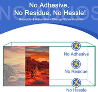 Reptile Background Film, Static Cling, Glue-Free, Desert - 17.7 X 47.2 Inches - image 3