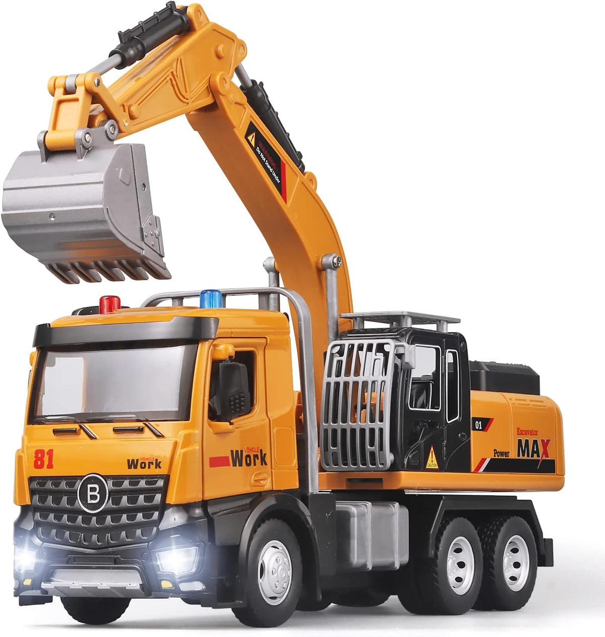OANMYJJO diecast toy crane truck with extended boom and telescoping hook