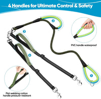 XiaZ Double Dog Leash for Two Dogs Perfect for Small Medium Dogs - Armygreen / Medium/Large - image 4